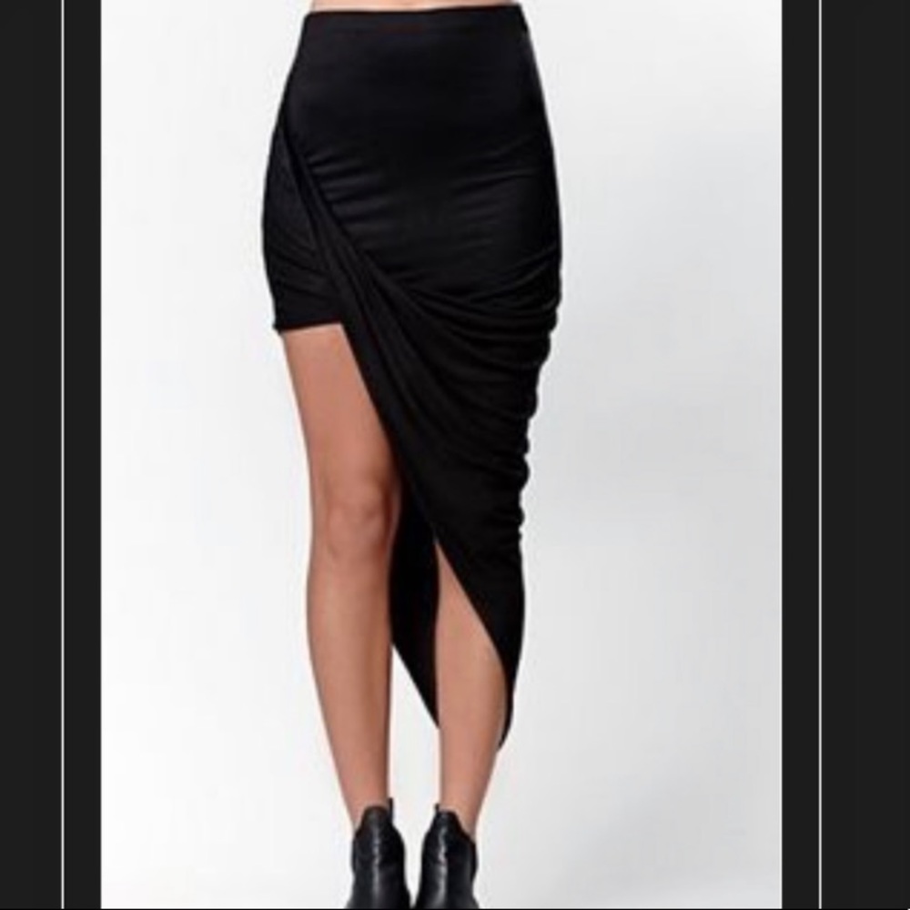 High low skirt black
